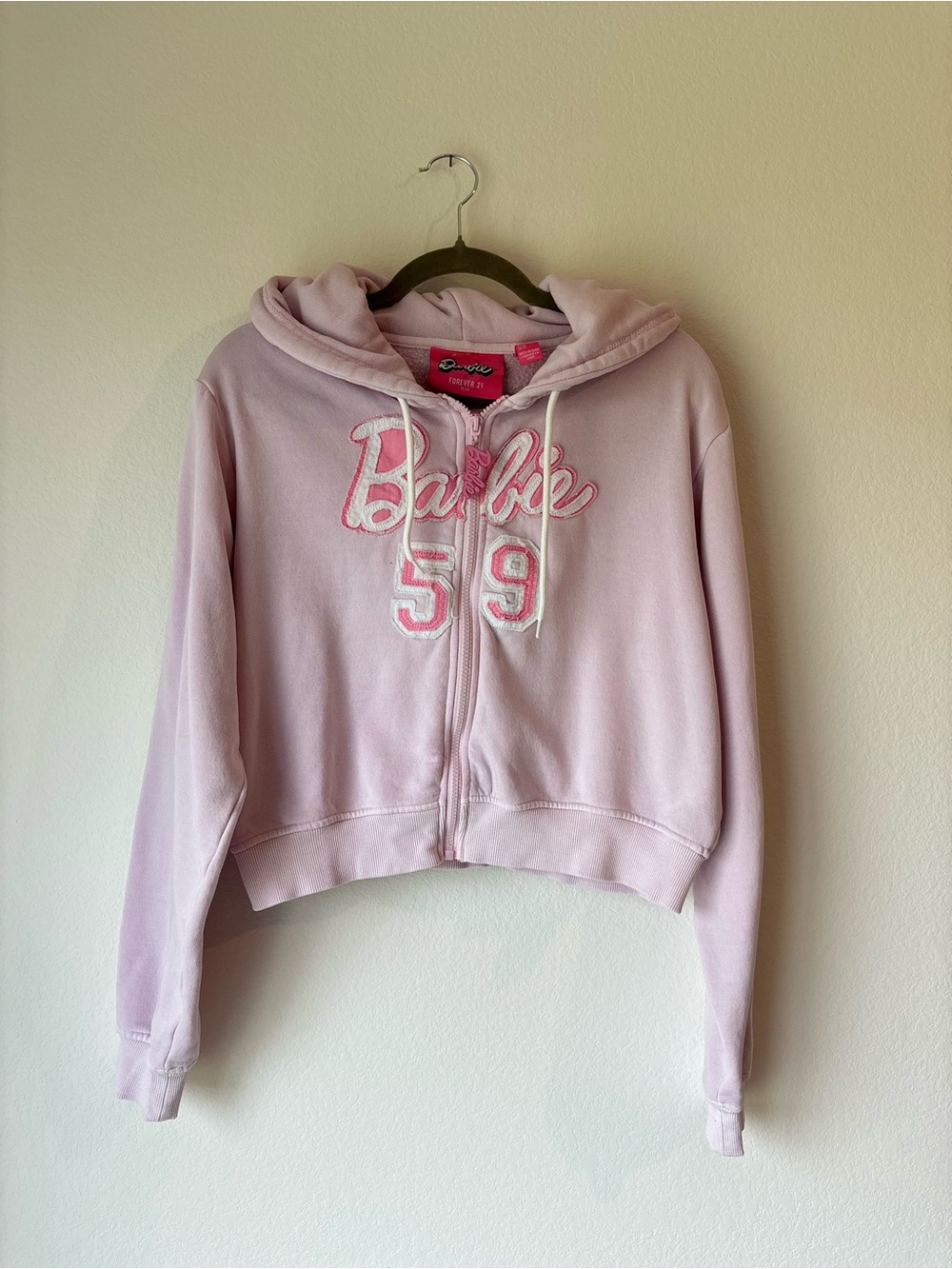 Cropped Barbie Anniversary Zip Hoodie
